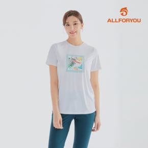 [모델착장] 여성 원포인트 라운드 반팔 티셔츠 ALTRL3211-100_G