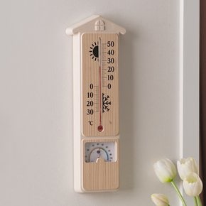 국산 플라이토 힐링홈 아날로그 온습도계 34cm