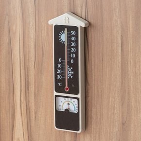 국산 플라이토 힐링홈 아날로그 온습도계 34cm