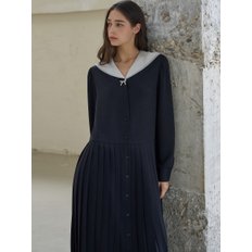 SAILOR PLEATS DRESS_NAVY