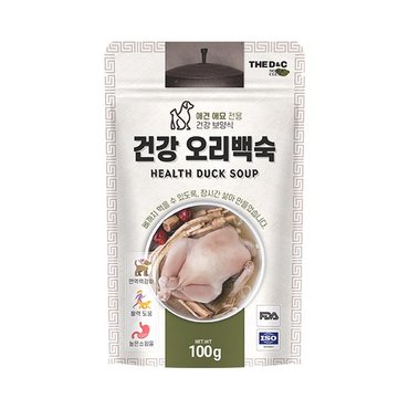 더독 강아지습식간식 파우치 간편건강 오리백숙100g