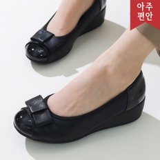 5cm/우레탄창/국내생산/쿠션/리본장식 웨지힐 펌프스 108766