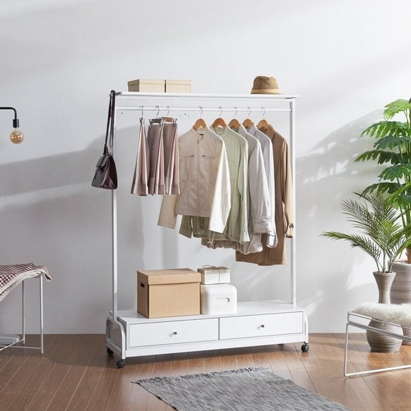 옷걸이 행거 피팅룸 하단서랍 120cm P00000HL (착불)