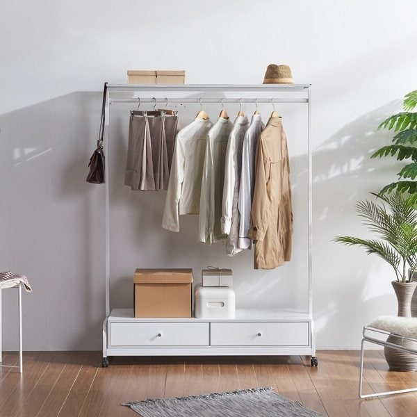 옷걸이 행거 피팅룸 하단서랍 120cm P00000HL (착불)