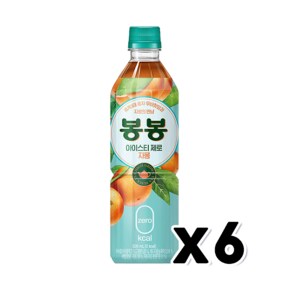 봉봉 아이스티 제로 자몽 홍차음료 500ml x 6개