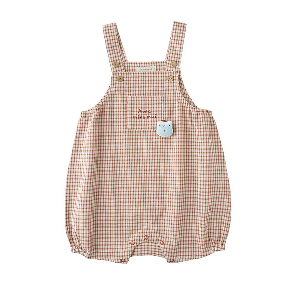 [여주점] [오프라벨 여주점] 밍크뮤 (RD) 클래식체크우주복SET (35312-601-01)