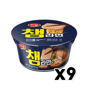 하림 챔라면 컵용기면 195g x 9개