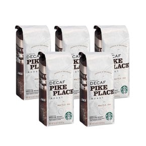 Starbucks5개X  스타벅스  디카페인  파이크  플레이스  미디움  로스트  커피  원두  453g