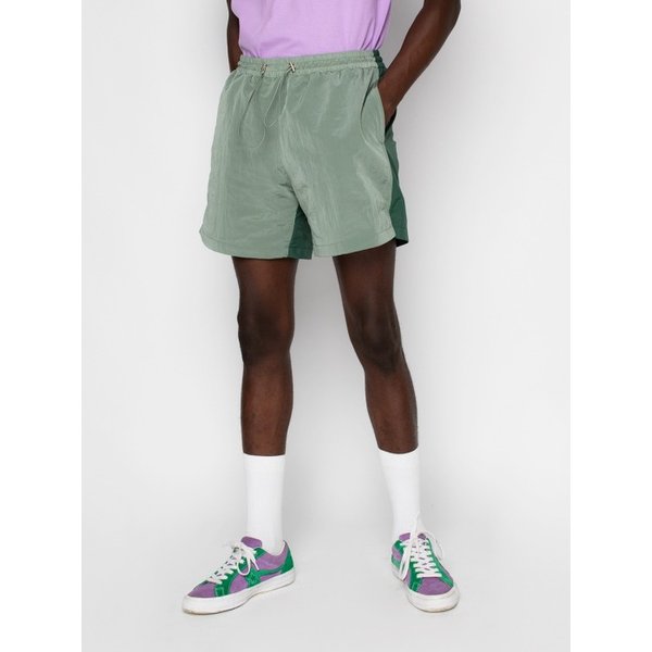 TWO TONE SHORTS Khaki Gray/Green