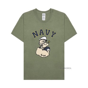 와일드동키 [와일드 동키] SS25 공용 캐릭터 티셔츠 T NAVY ARMY GREEN