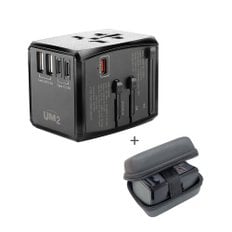  무료각인 해외여행 멀티 어댑터 큐브콘센트 PD35W 돼지코 호주 유럽 미국 USB C타입