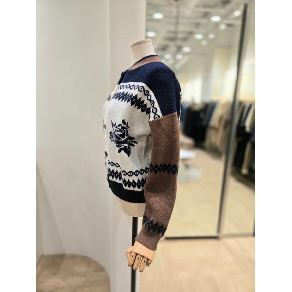 [부산점] 배색 모티브 가디건 (PQ4KG161)