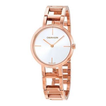 Calvin Klein 4203964 Calvin Klein Cheers Silver Dial Rose Gold PVD Ladies Watch 71733865