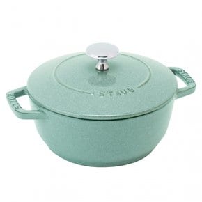 staub L 20 cm] 3 IH Wa-NABE 40508-864 스토우브 [와나베 세이지 그린 양손 주물 법랑 냄비