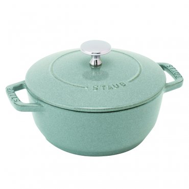  staub L 20 cm] 3 IH Wa-NABE 40508-864 스토우브 [와나베 세이지 그린 양손 주물 법랑 냄비