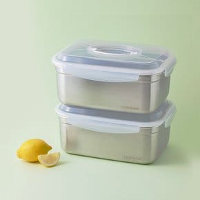 스텐용기3600ml*2p(원핸들)