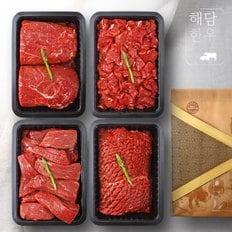 [명절 후 배송][냉장][해담한우] 1등급 한우 명품 정육세트 1호 2kg (불고기+국거리+산적+장조림/각 500g)