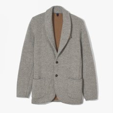 [샌프란시스코마켓] SHAWL COLLOR JACKET (HARRINGBONE PATTERN) GRAY