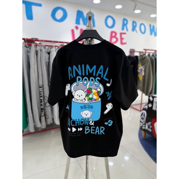 [여주점] 애니멀팟반팔 , 블랙JHZK10304