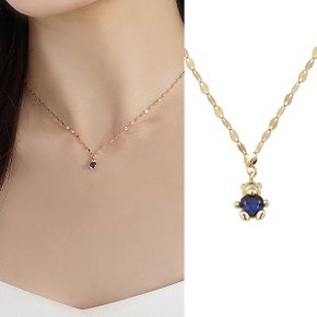[rorojewelry]사파이어 허그 / 14k 목걸이