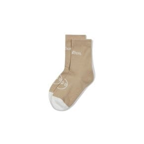 양말 LQS M4343PSC01BEI 로고 자카드 베이직 미들 삭스 BEIGE