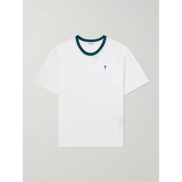 로고 자수 코튼 저지 티셔츠 46376663163015926