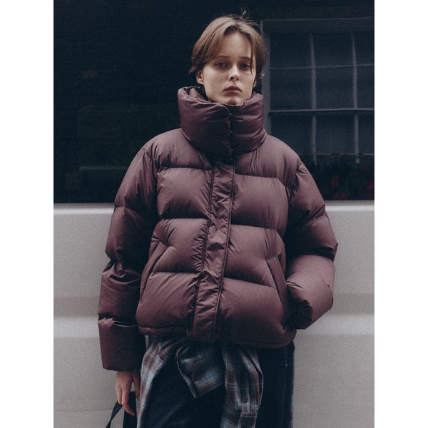 누아 더블 하이넥 덕다운 숏 패딩_4COLORS
