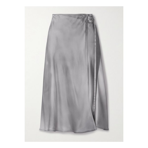 벨티드 새틴 미디 랩 스커트 1647597347034771