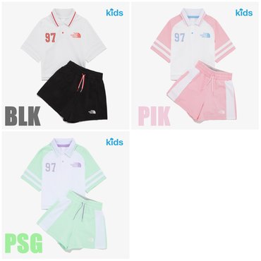 노스페이스키즈 NT7UR25 걸즈 에이스 크루 세트 GS ACE CREW SET
