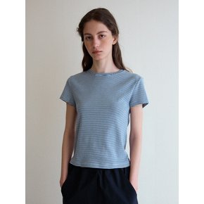 Basic Stripe T-shirt-blue