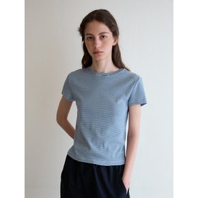 Basic Stripe T-shirt-blue