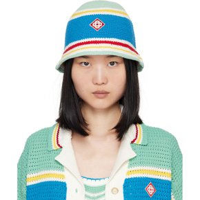 카사블랑카 멀티컬러 스트라이프 크로셰 버킷햇 APF24-HAT-057-01 Blue Multi