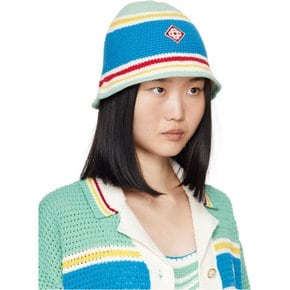 카사블랑카 멀티컬러 스트라이프 크로셰 버킷햇 APF24-HAT-057-01 Blue Multi