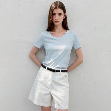 나인(Atelier Nain) [25S/S](택가:39,000원)에센셜 와이드 넥 슬림 티(T-7054)