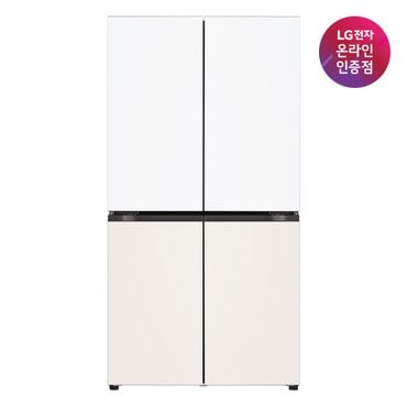 LG [LG전자공식인증점] LG 디오스 오브제컬렉션 STEM 베이직 냉장고 T875MHE042 (860L)