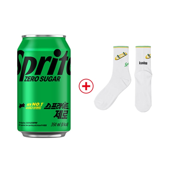 [코카콜라직영] 스프라이트 제로 350ml 24CAN + 스프라이트 양말 증정