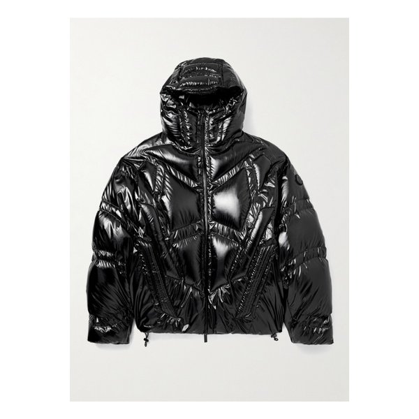몽클레어 AAP 록키 바이아니냐 퀼팅 글로스 셸 후드 다운 재킷 블랙 46376663162955572