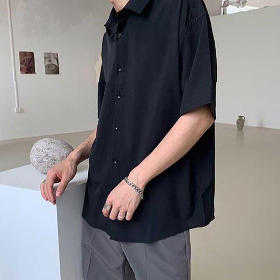 남성데일리룩 남자 대학생 댄디룩 코디 여름 반팔 남방 쿨링 셔츠, 믿고 사는 즐거움 SSG.COM