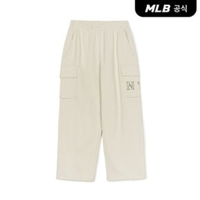 [코리아공식] 베이직 쿠퍼스 로고 카고 와이드팬츠 NY (Mg.Cream)