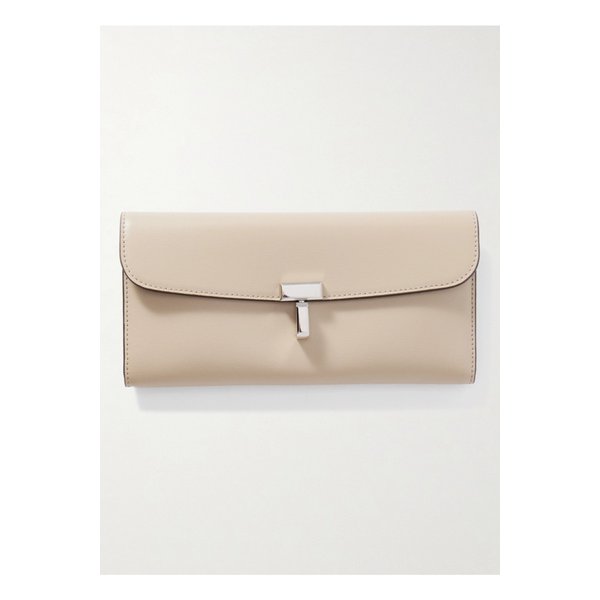 티락 텍스처 가죽 지갑 오프 화이트 1647597349543309