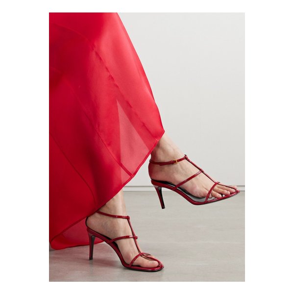 케이트 케이지 페이턴트 가죽 샌들 레드 1647597358818246
