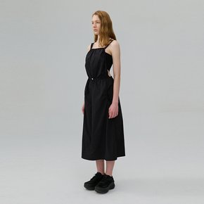 Jersey Nylon Blocking Dress_BLACK