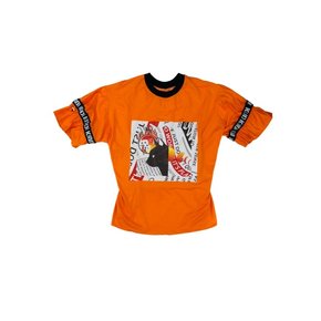 19S/S CAT&FIRE GRAPHIC ORANGE T-SHIRTS