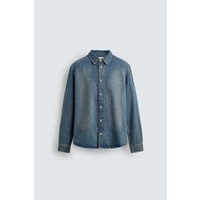 ZARA 자라 코튼과 라이오셀 데님 오버셔츠 3991 310 427
