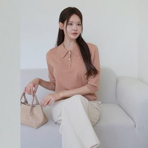[최초가 69,900원][르포엠]리베라 버튼 디테일 카라니트 4종세트