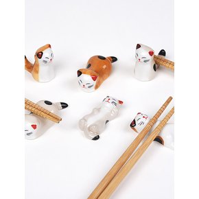 고양이 수저 젓가락 받침 6개 세트