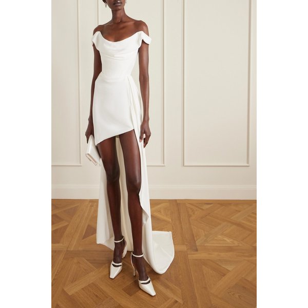 코멧 어시메트릭 드레이프 실크 캐디 미니 원피스 46376663162933332