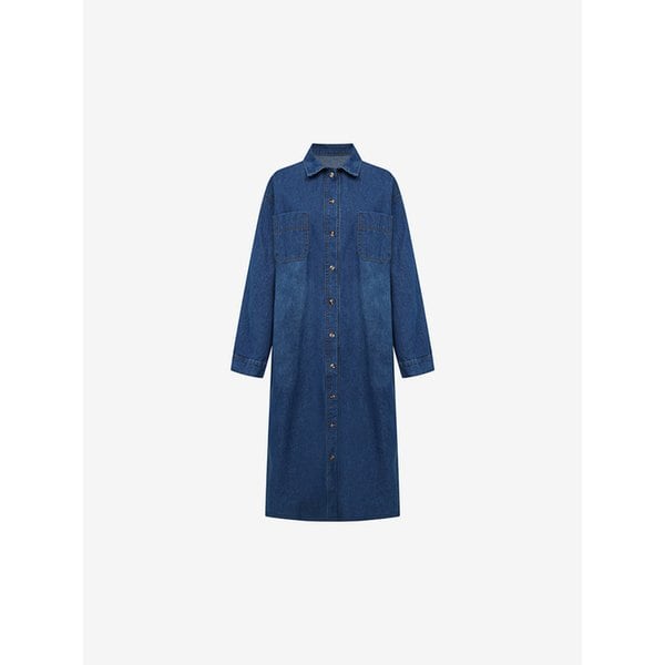 카라넥 데님 셔츠 원피스 (VMOKB2510)