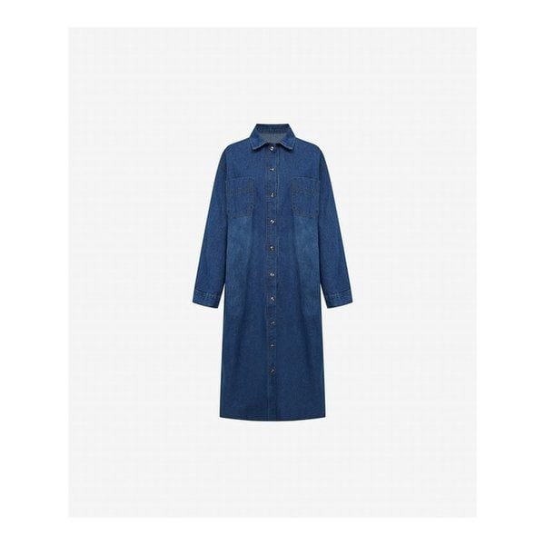 카라넥 데님 셔츠 원피스 (VMOKB2510)