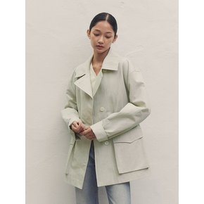 OVERSIZED-FIT STRING TRENCH JUMPER MINT MBDFJP001MT